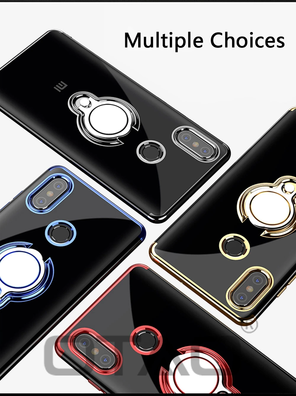 OTAO автомобильный магнитный держатель чехол для телефона для Xiaomi Mi 8 Lite 8 SE Pro Max 3 покрытие прозрачные чехлы чехол с держателем-кольцом для пальца чехол