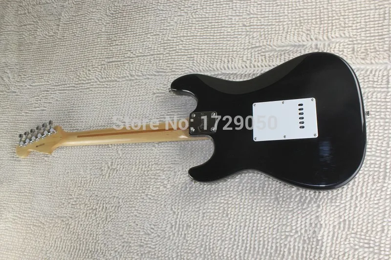 Оптовая продажа Новый черный цвет клен гриф белый накладки 6 струн электрогитара