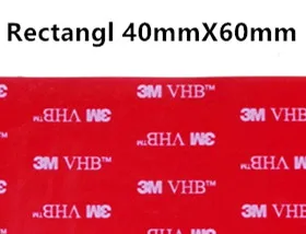 Rectangl 40mm x 60mm 3 М VHB 5608 высокая производительность для дома и улицы Применение серый лента 3M Водонепроницаемый акриловая пена Двухсторонняя клейкая лента, высечки любой размер - Цвет: Rectangl 40mm x 60mm