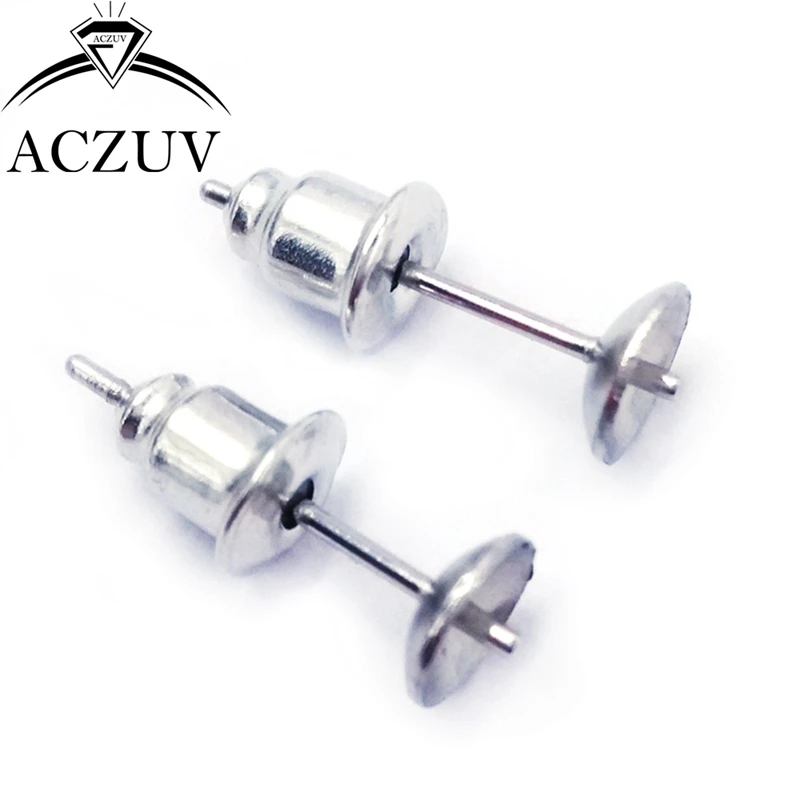 Оптовая продажа 1000 шт тусклые серебряные/золотые серьги гвоздики из нержавеющей