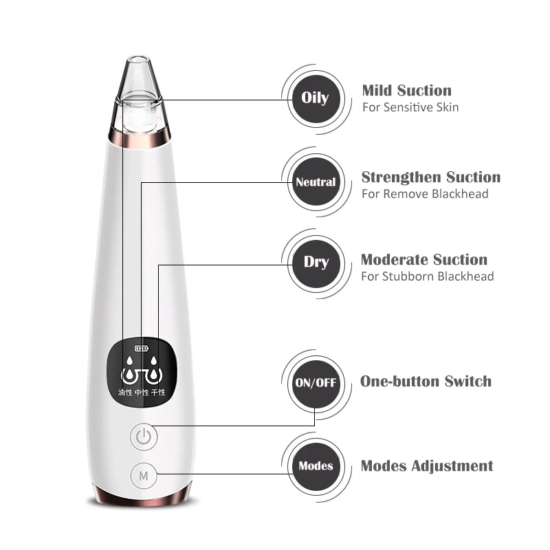 Устройство для удаления черных точек вакуумное всасывание пор уход за кожей лица