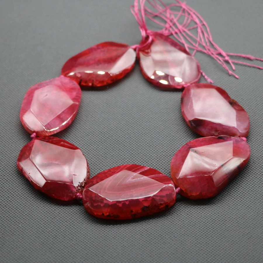 

1Full Strand Druzy Stone Connector, Large Druzy Faceted Necklace Stone Beads Red Gems statement Bead Pendant for 2015