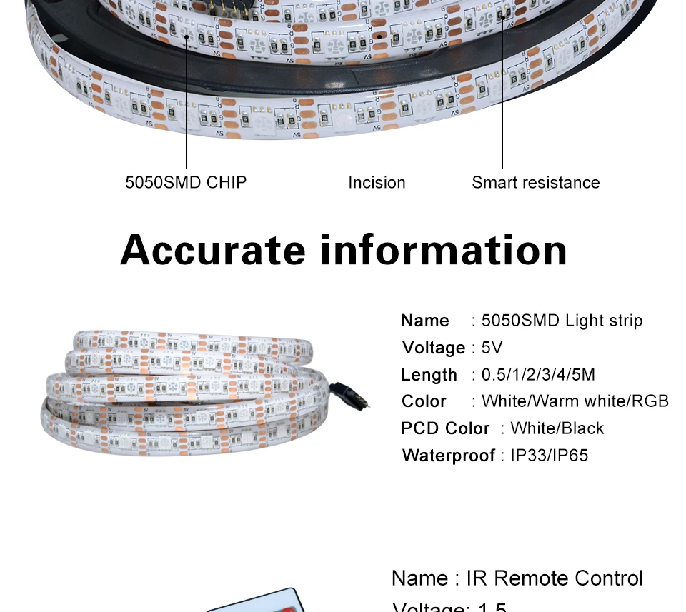 5 В USB RGB led ленточный светильник SMD 5050 60 светодиодный s/m светодиодный диодный ленточный светильник ТВ ПК экран клавиатура подсветка 0,5 м 1 м 2 м 3 м 4 м 5 м