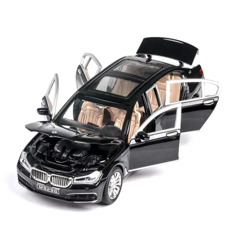 1/24 металлические Литые и игрушечные транспортные средства BM 760LI модель автомобиля звук и светильник коллекция автомобиля игрушки для мальчика Детский подарок