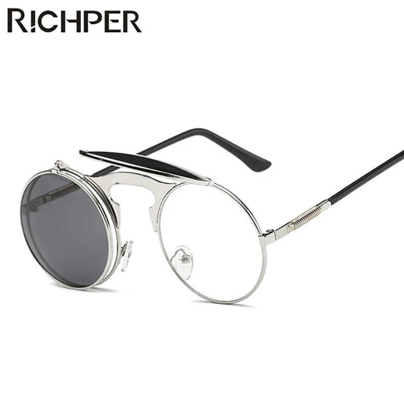 RICHPER модные брендовые дизайнерские женские ретро круглые раскладные