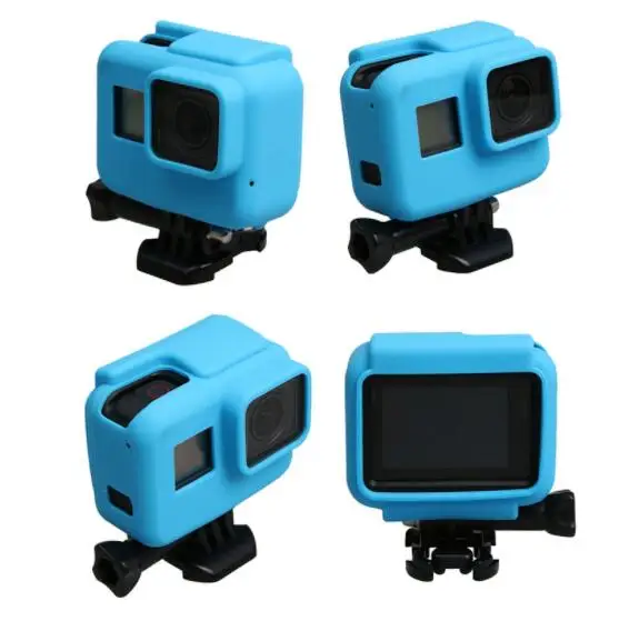 Мягкий силиконовый защитный чехол бампер для GoPro Hero 5 6 7 Hero5 Hero6 Hero7 черная рамка