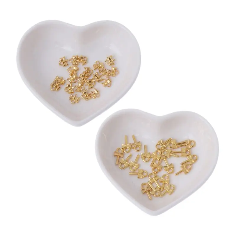 20 штук в партии бантом Форма обруч глаз винты штыря биссерных колпачков смола для