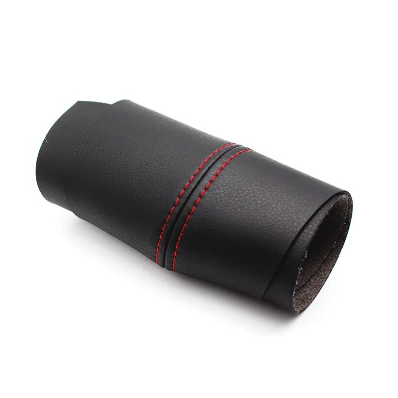 Black with red line Для Nissan Qashqai 2 шт микрофибра кожа дверные ручки панели подлокотники Защитная отделка с креплением фитинги - Название цвета: Black with red line