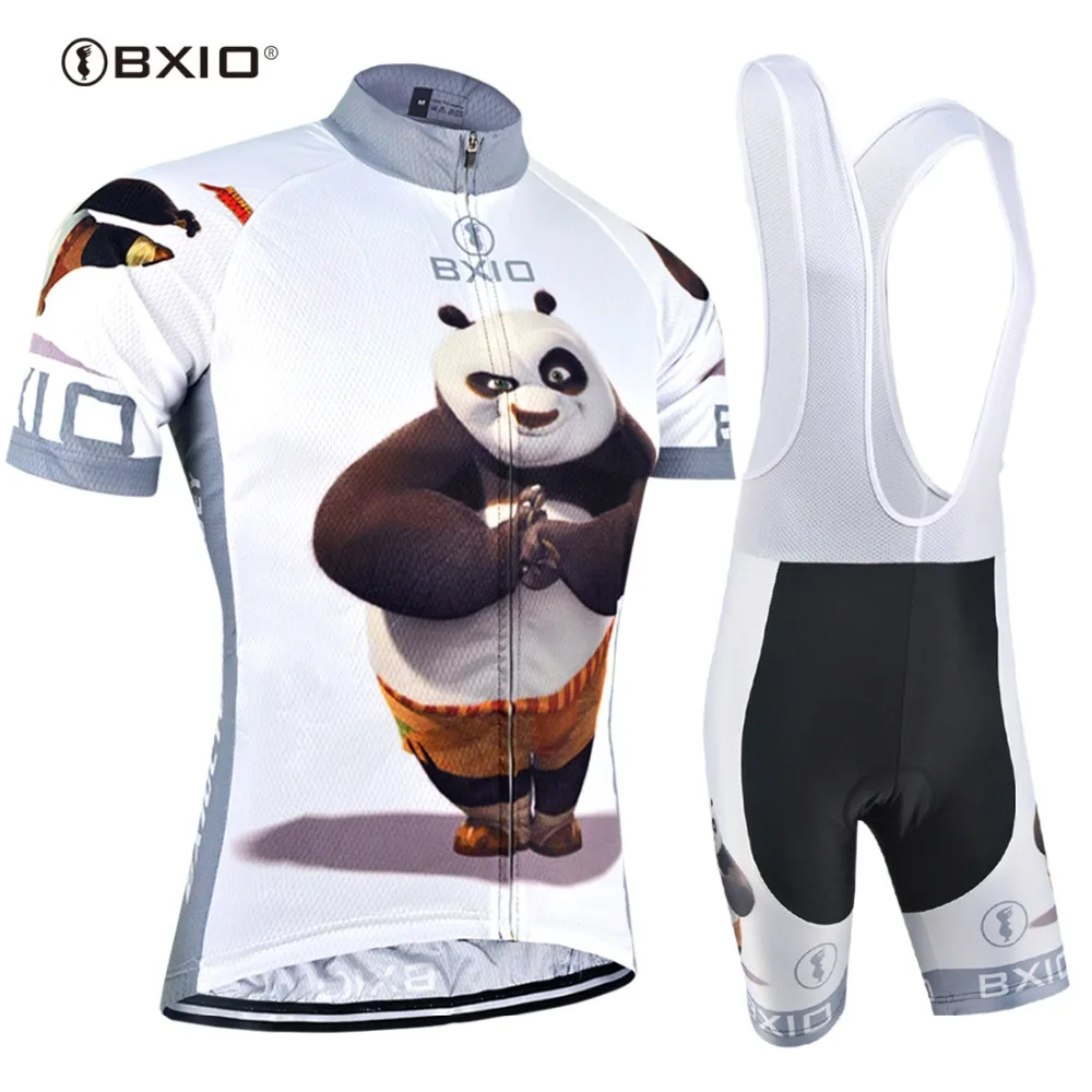 BXIO забавные велосипедные майки Ropa De Ciclismo Fat Bear Raiders Mans Pro комплекты одежды для велоспорта Completo Ciclismo Estivo 081