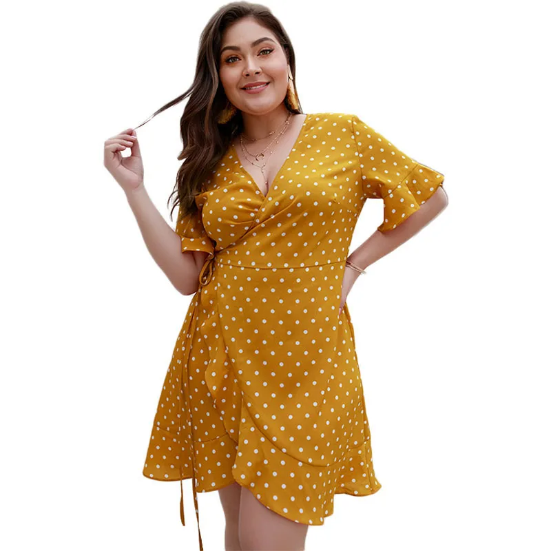 Женское летнее платье с коротким рукавом большие размеры | Женская одежда