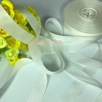 25mm 10m 30m white genuine solid pure silk grosgrain ribbon for embroidery handcraft project costume accessoryfree shipping