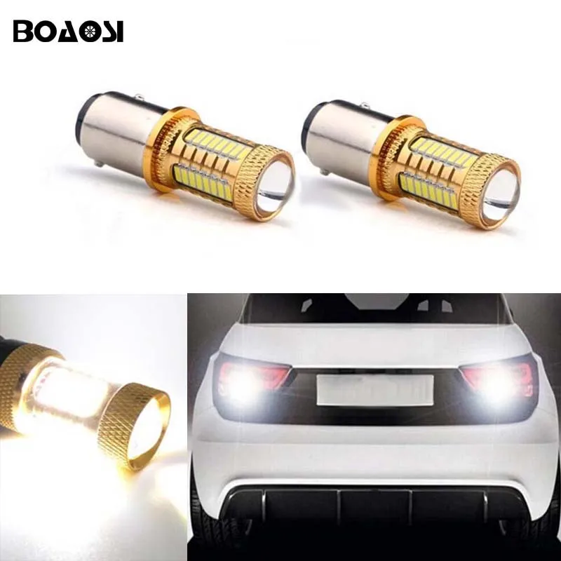 BOAOSI 2 шт. задний фонарь 1156 LED 4014 чип для Volkswagen Skoda BMW volvo xc90 xc60 v70 s80 s40 v60|canbus no error|1156 ledled