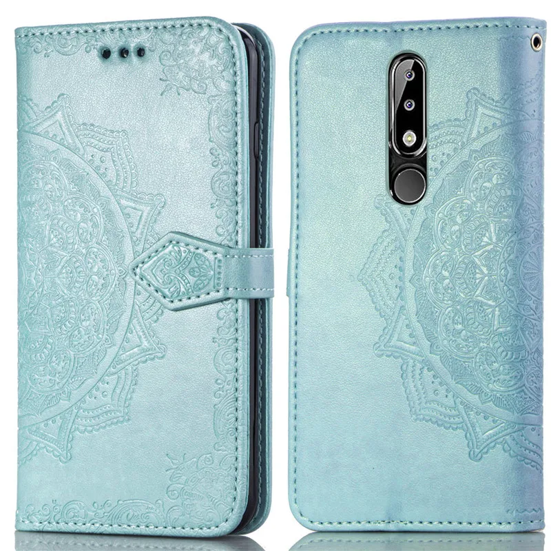 Роскошный чехол для Nokia 5 1 Plus кошелек карта искусственная кожа флип магнит