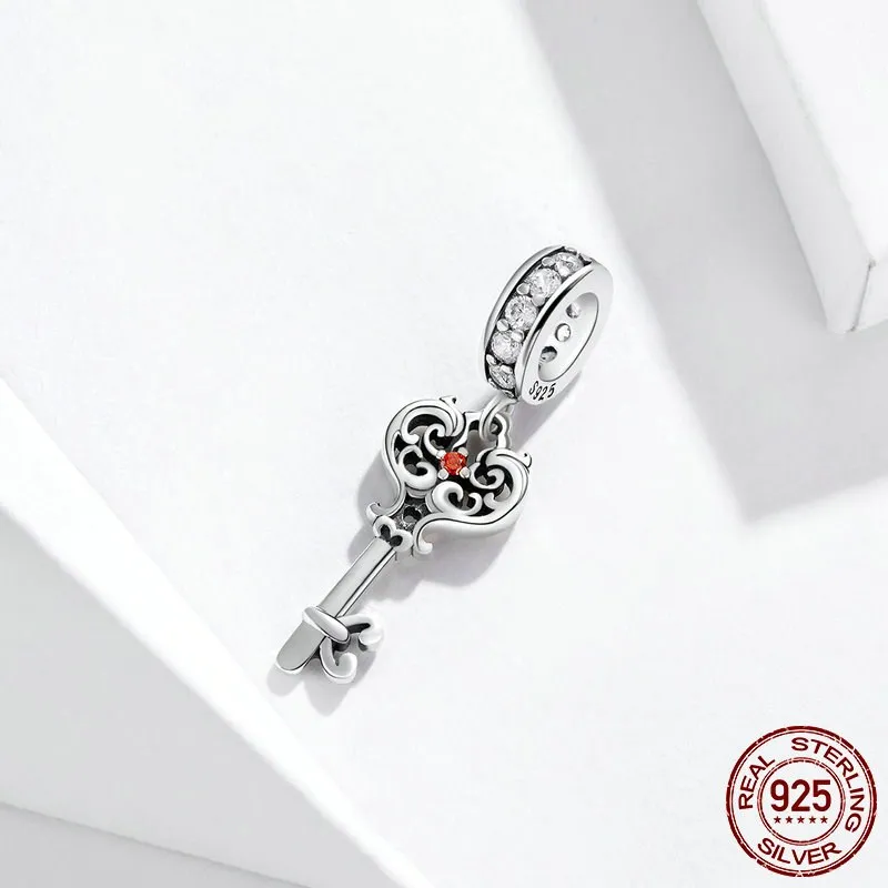 Браслет Pandora, серебро 925,, красный карп, звезда, солнце, луна, бусы, S925, сердце, ключ, девушка, Бабочка, амулеты, сделай сам, ювелирное изделие