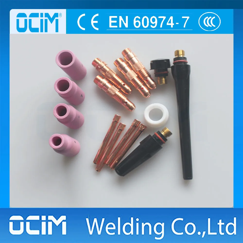 Комплект расходных материалов для горелки TIG 16 шт. подходит сварочных горелок PTA DB