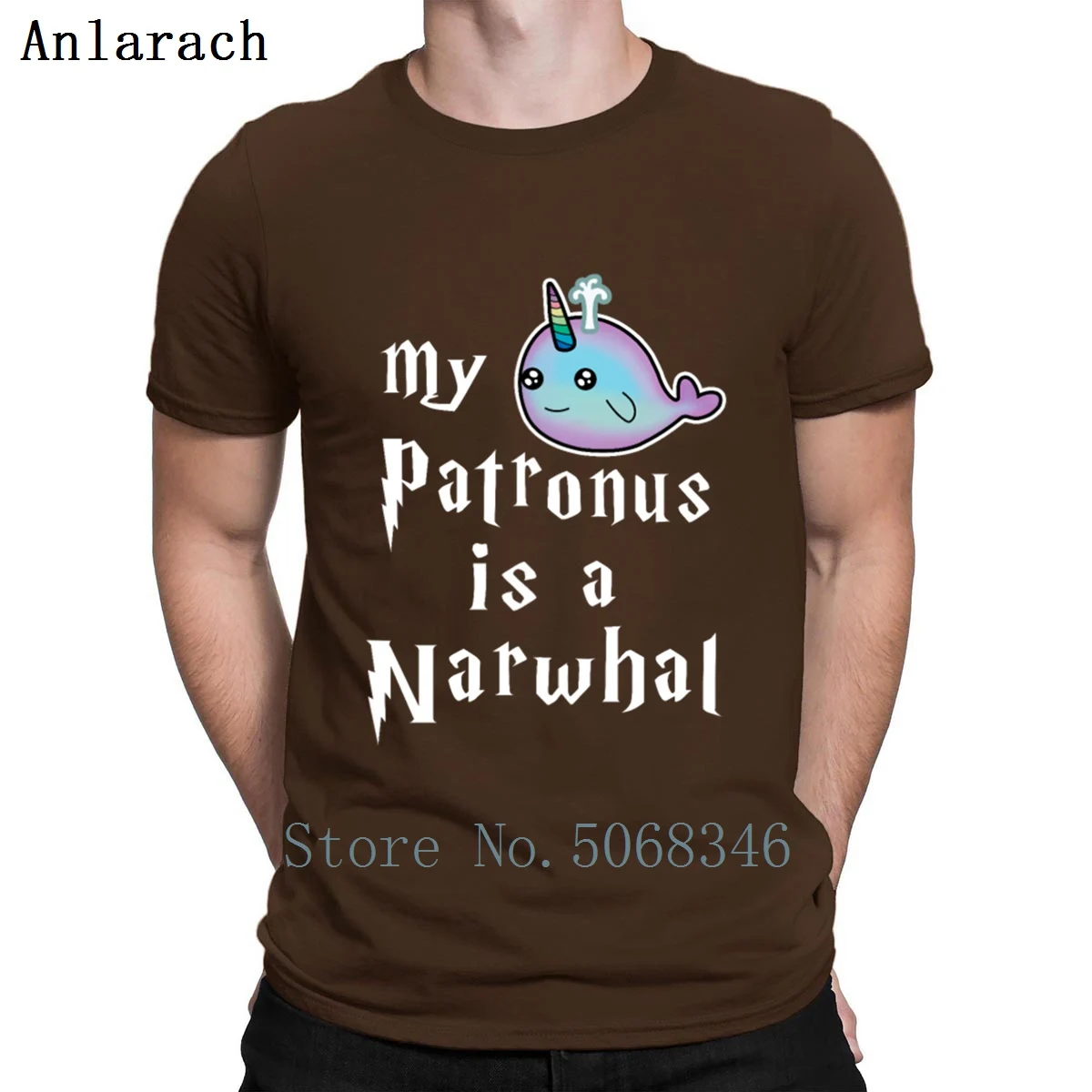 Футболка с принтом My Patronus Is A Narwhal Lovers сезон весна осень кавайная футболка