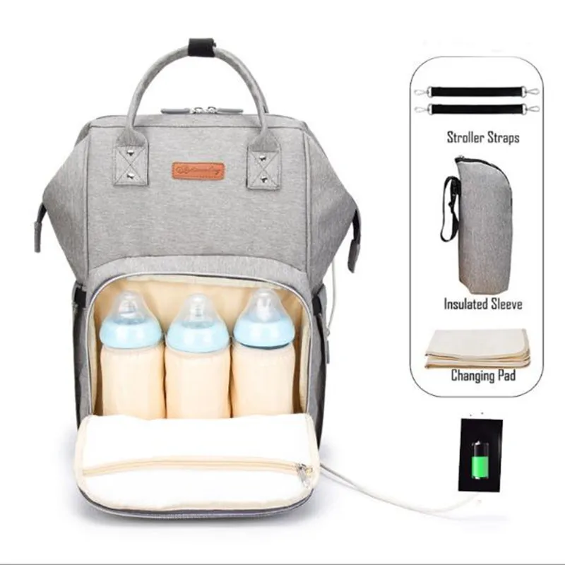 Baby Diaper Bag Multifunctional and Large Capacity Maternity Mommy Bags Waterproof USB charging Backpack Outdoor Travel Portable |
