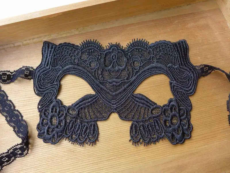 2018 Новое поступление Черная кружевная маска для косплея вырезанные маски