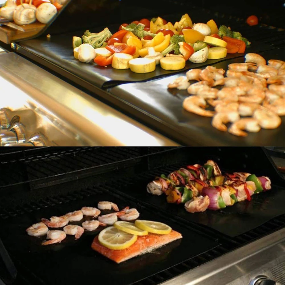 Basedidea подстилка для барбекю и гриля с антипригарным покрытием моющаяся губка