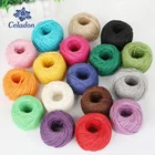 Шнур из натурального канат джутовый, 50 метров, 2 мм, пеньковая веревка, украшение для свадебной вечеринки, подарочная упаковка, украшения для скрапбукинга сделай сам