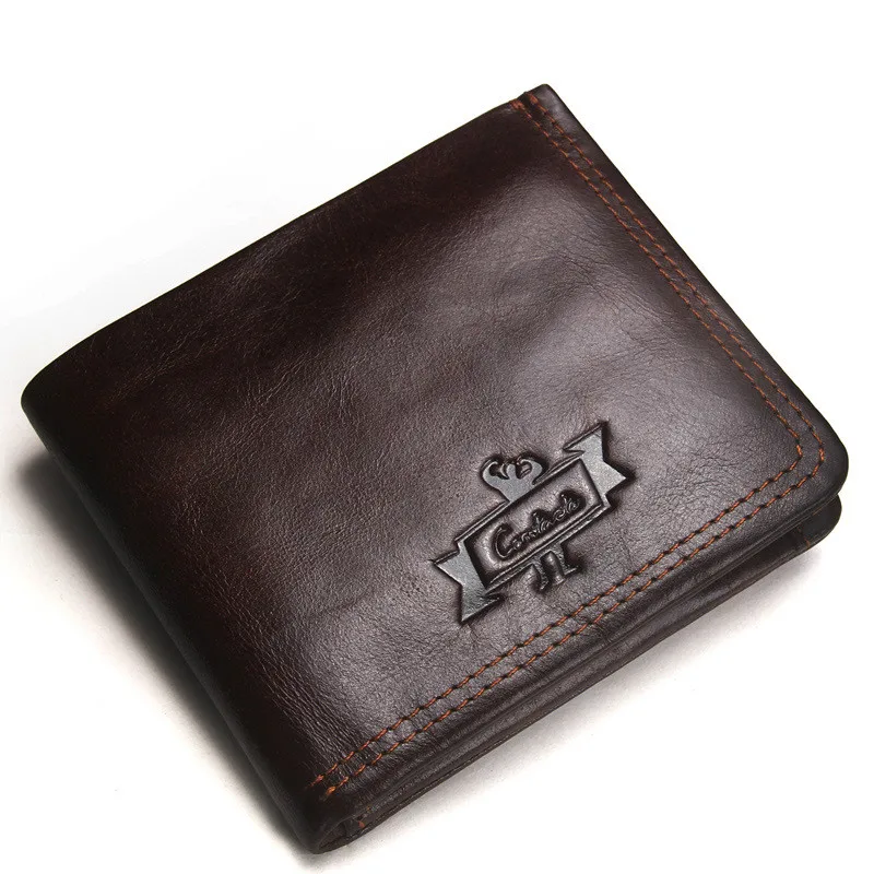 

New Guaranteed Genuine Leather Brand Men Wallets Design Short Small Wallets Male Mens Purses Card Holder Carteras luxury