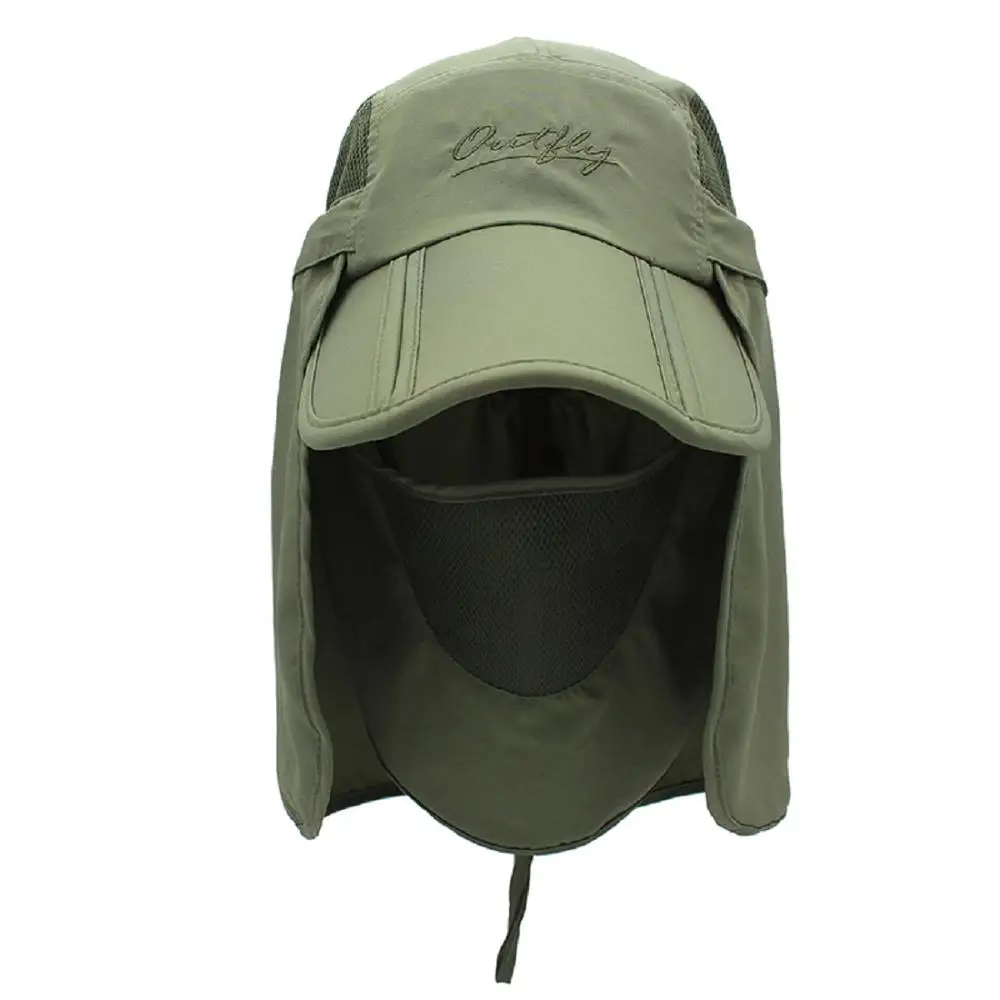 Army Green Connectyle Kids шляпа для защиты от солнца Легкая сетчатая Кепка с клапаном быстросохнущая съемная - Цвет: Army Green