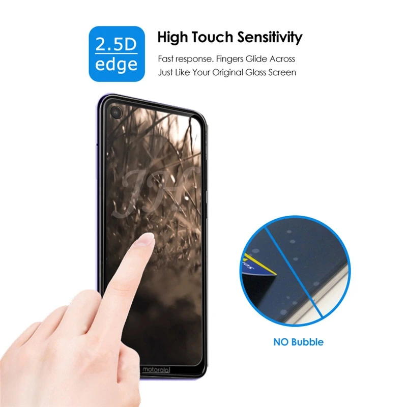 2 упаковки закаленное стекло с полным покрытием для Motorola Moto One Vision защита экрана 9H