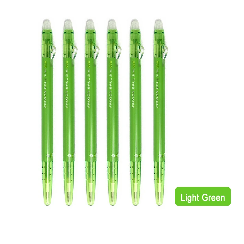 Light Green 6 шт./лот Pilot 0,38 мм стираемая ручка гелевая ручка Kawaii FriXion шариковые тонкие ручки школьные и офисные канцелярские принадлежности японские LFBS-18UF - Цвет: Light Green