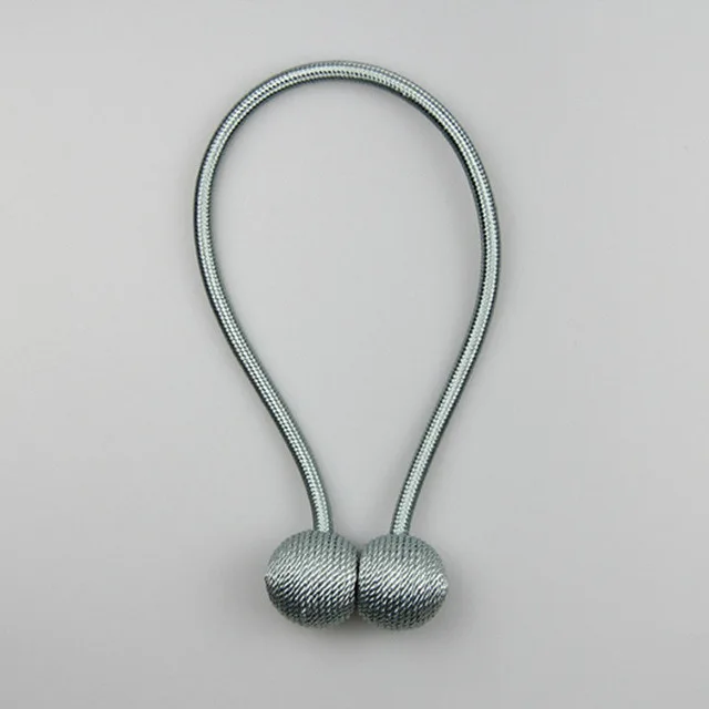 gray blue Магнитный шар занавеска Tieback Tie Back Пряжка жемчужный шар занавеска Tiebacks задняя крышка пряжка зажим занавеска украшение аксессуар - Цвет: gray blue