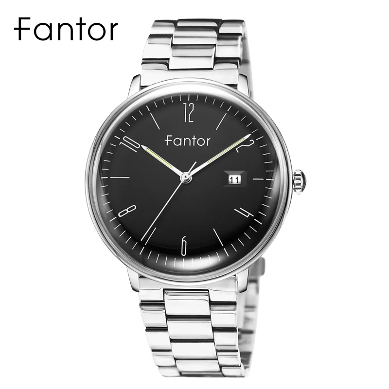 Fantor часы мужские роскошные Брендовые Часы из нержавеющей стали мужские Кварцевые водонепроницаемые повседневные наручные часы с коробкой - Цвет: MB1005G02