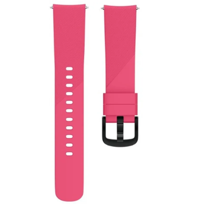 rosy 20 мм ремешок для часов samsung galaxy watch active 2 42 мм gear S2 sport Силиконовый ремешок для браслета correa pulseira аксессуары для часов - Цвет ремешка: rosy