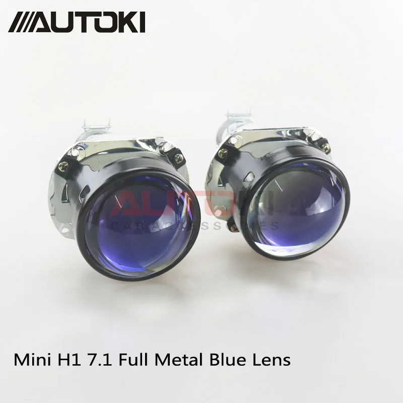 HD Blue Lens only Автомобильный Стайлинг AUTOKI, мини 2,5 дюйма, HID Bi xenon, фара, проектор, синие линзы, Модифицированная, сделай сам, H7, H4, фары, линзы, использование ламп H1 - Цвет: HD Blue Lens only