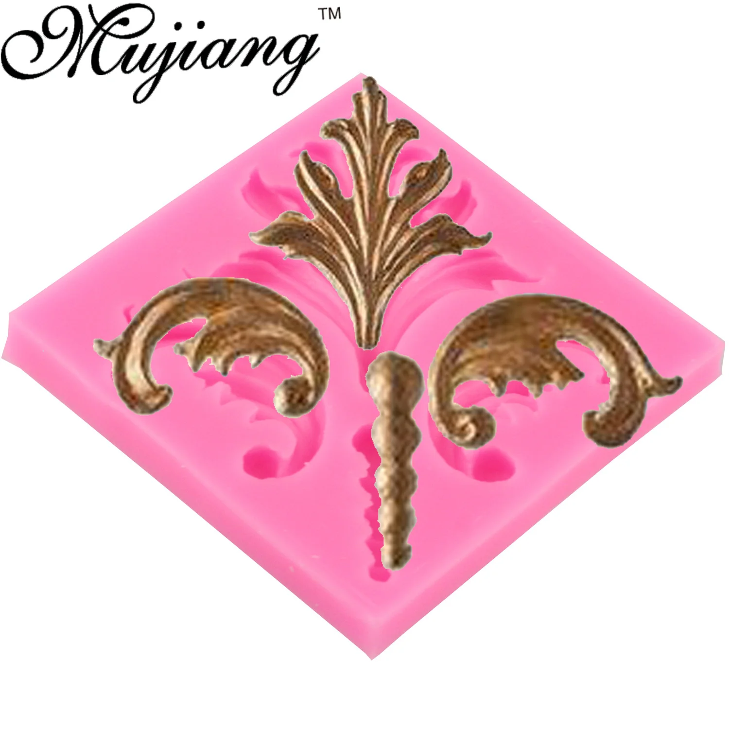 Mujiang DIY 2Pcs/Set Классический Ретро Рельефная Граница Силиконовые Формы Для Украшения Тортов Фонданта Шоколадной Глины Конфетной Выпечки.