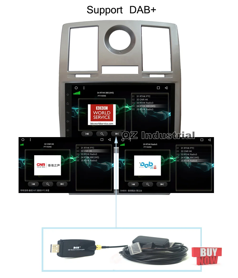 QZ промышленный " HD 8 ядерный Android 8,1 T8 для Chrysler 300C 2000- Автомобильный dvd-плеер с gps 3g 4G wifi BT RDS навигационное радио