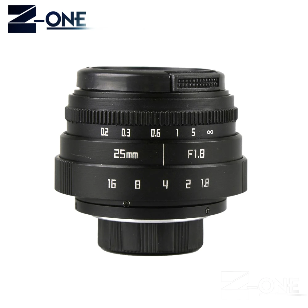 25 мм F1.8 ТВ объектив для камеры видеонаблюдения Объектив C mount + бленда объектива
