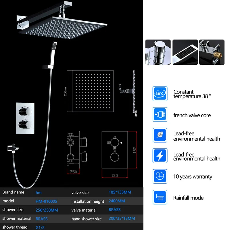 hm 2 '' Массаж тела для душа Распылители Ванна SPA теланомия воды хромированный
