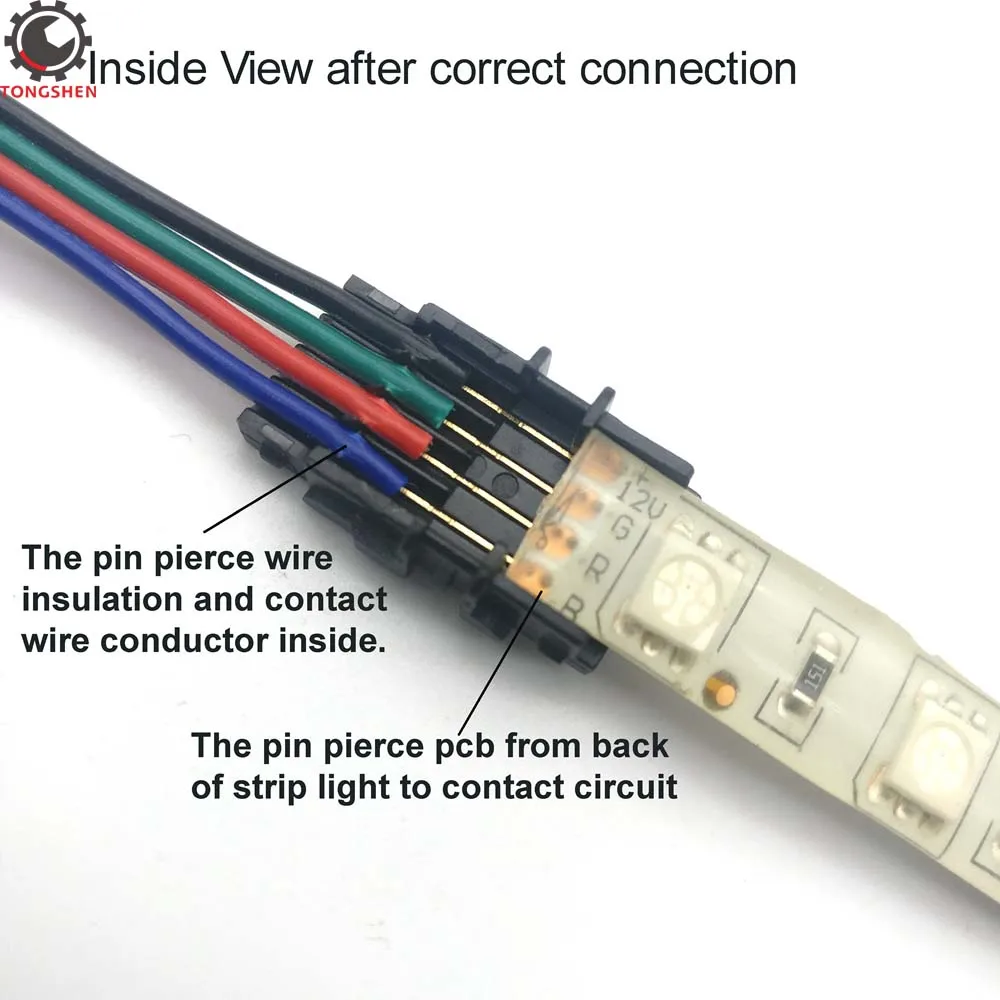 3 шт. 2 контактный 4 5 разъем для светодиодной ленты 10 мм 12 IP65 RGB RGBW 3528 5050 проводное