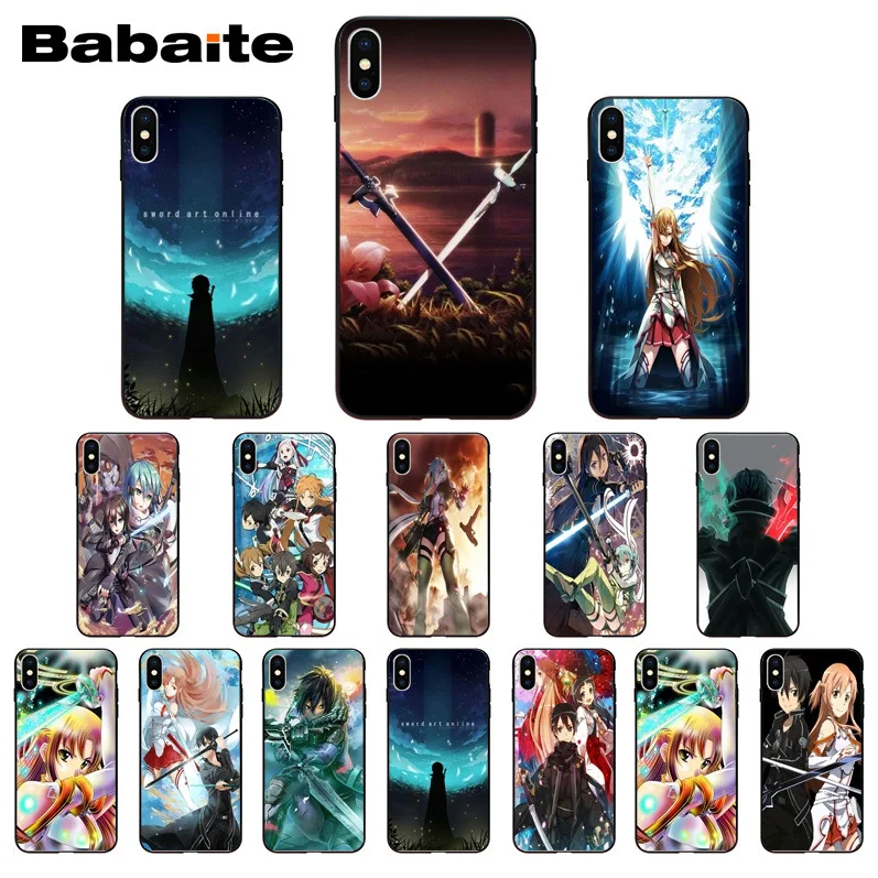 Sword Art Online САО Аниме Манга новое поступление черный чехол для мобильного телефона