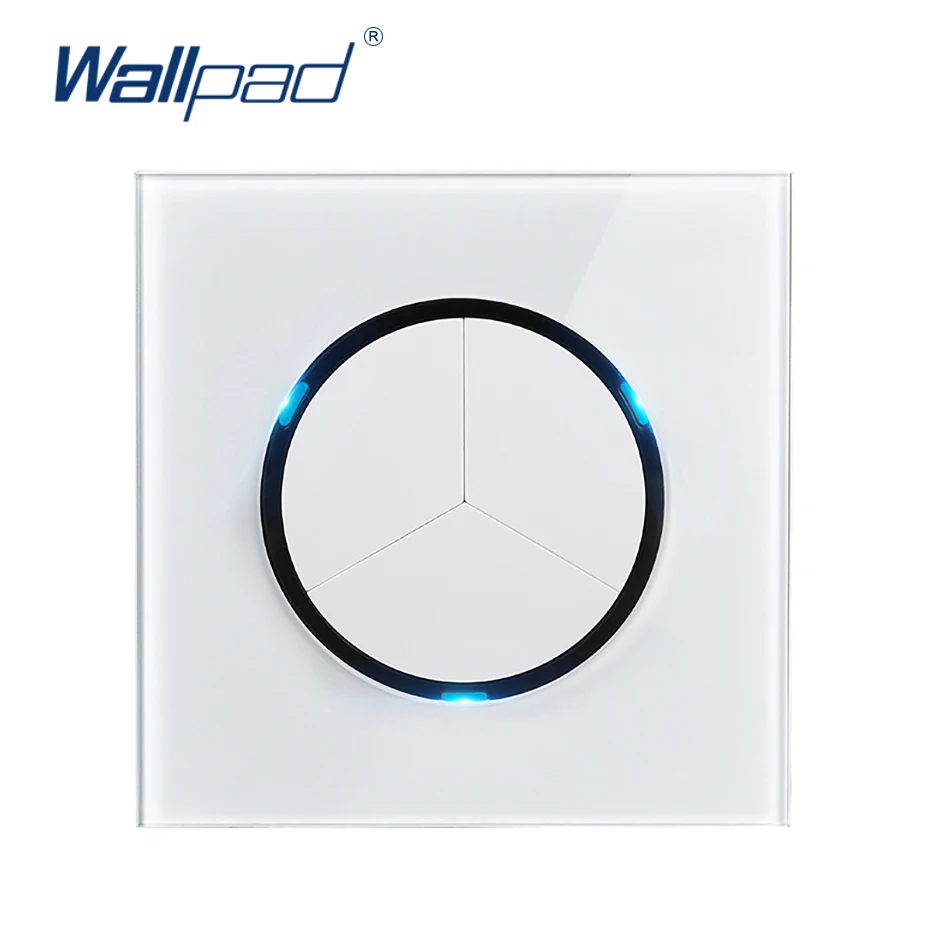 Wallpad Новое поступление 2019 года панель из хрустального стекла 3 клавиши 2 способа