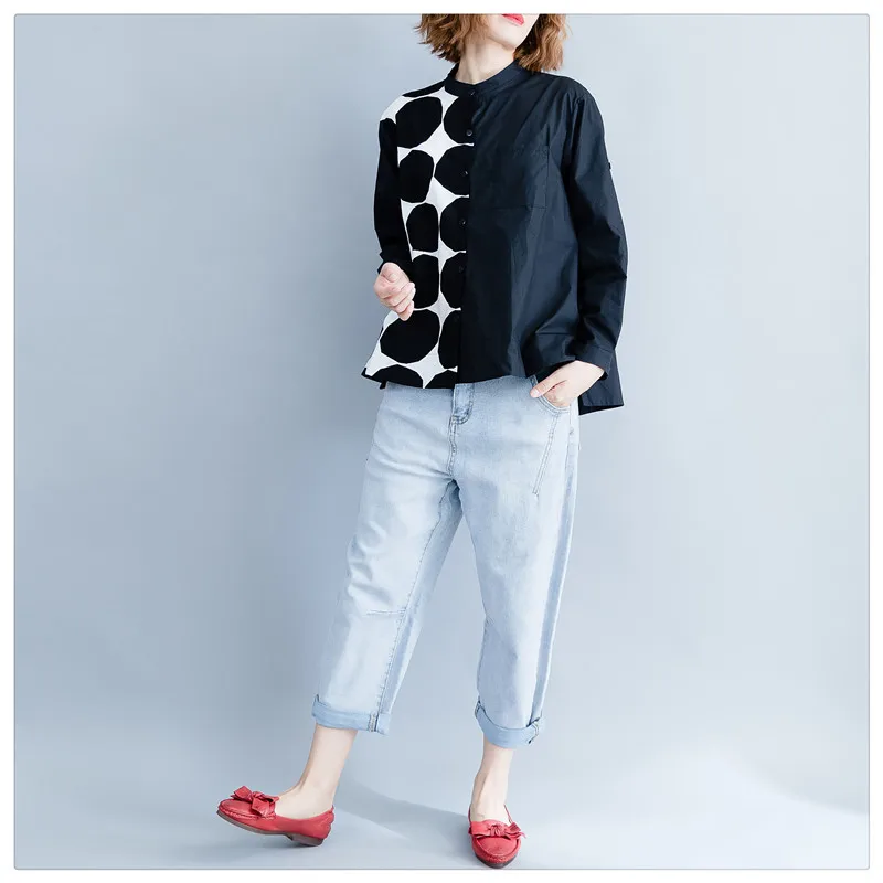 Женская хлопковая блузка Blusa бесплатная доставка Весна Осень 2020 новая продукция