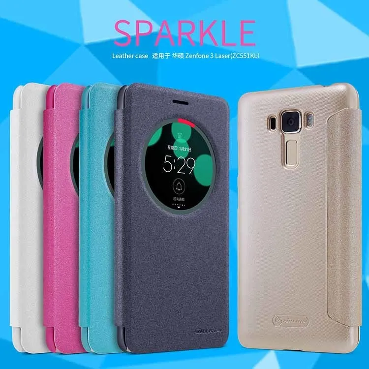 Оригинал NILLKIN Искра Серии Смарт Флип PU Leather Case for Asus Zenfone 3 Laser ZC551KL 5.5 дюймов|case asus