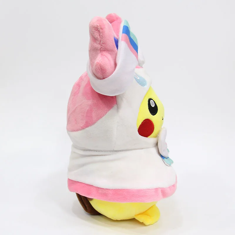 Карманные животные Пикачу Косплей Eevee Sylveon Jolteon Vaporeon плюшевые мягкие куклы с плащом Cos Пикачу игрушка детский подарок sa74