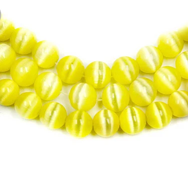 Лидер продаж Новое поступление около 98 шт./лот желтые круглые бусины с кошачьими