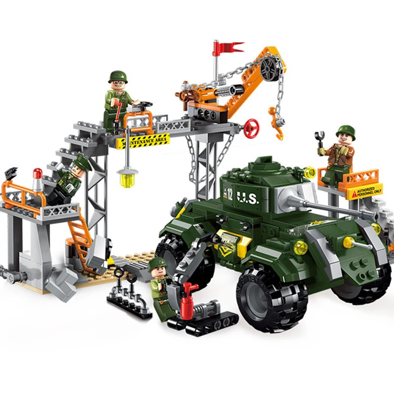 Детские строительные блоки игрушка совместимая с Legoingly city Boy Военная серия