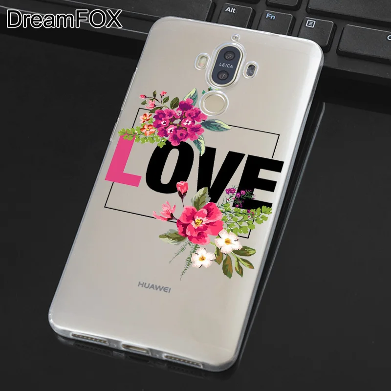 DREAMFOX L008 с красивыми цветами Мягкий ТПУ силиконовый чехол-накладка для huawei