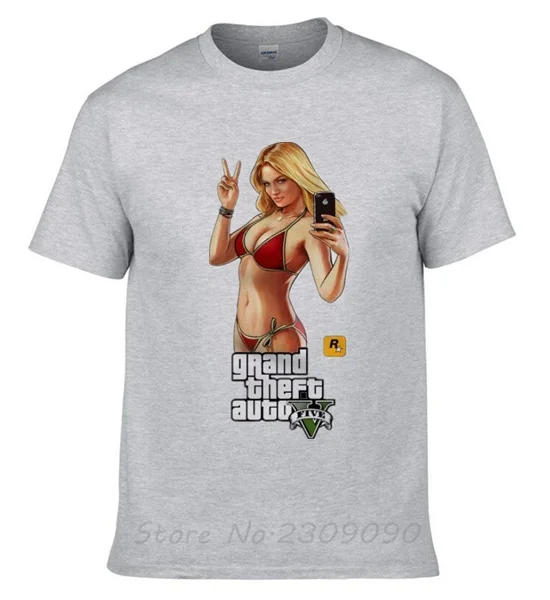 2017 Мужская футболка gta 4 летняя GTA5 Модная Футболка camisa masculina с коротким рукавом