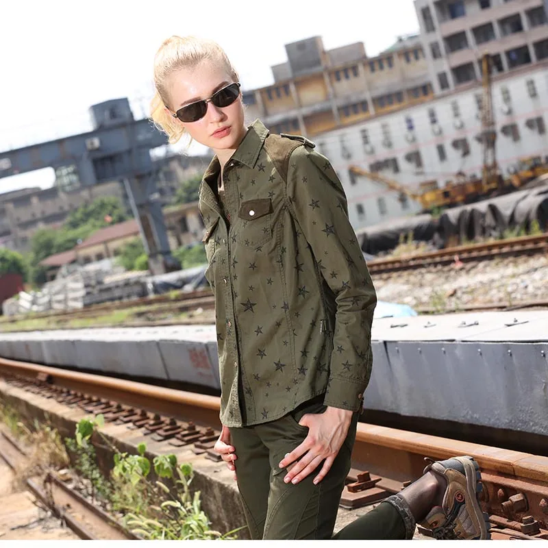 Рубашка женская осенняя повседневная хлопковая с длинным рукавом отложным