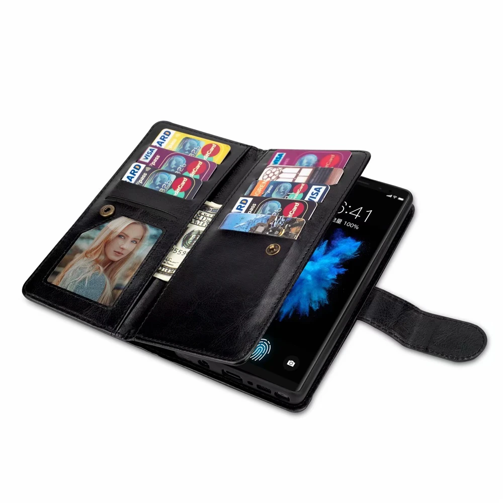 Для Samsung NOTE 20 10 9 S20 S9 S10 Plus Многофункциональный флип кошелек кожаный чехол