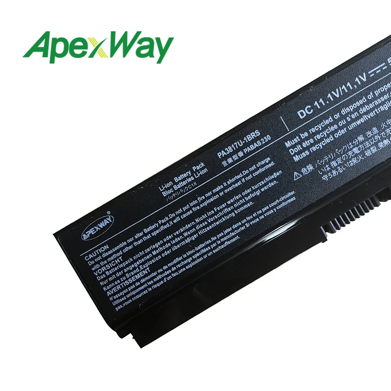 Аккумулятор 4400 мАч для ноутбука toshiba Satellite L750 L750D L650 PA3816U-1BAS PA3816U-1BRS PA3817U-1BAS PA3817U
