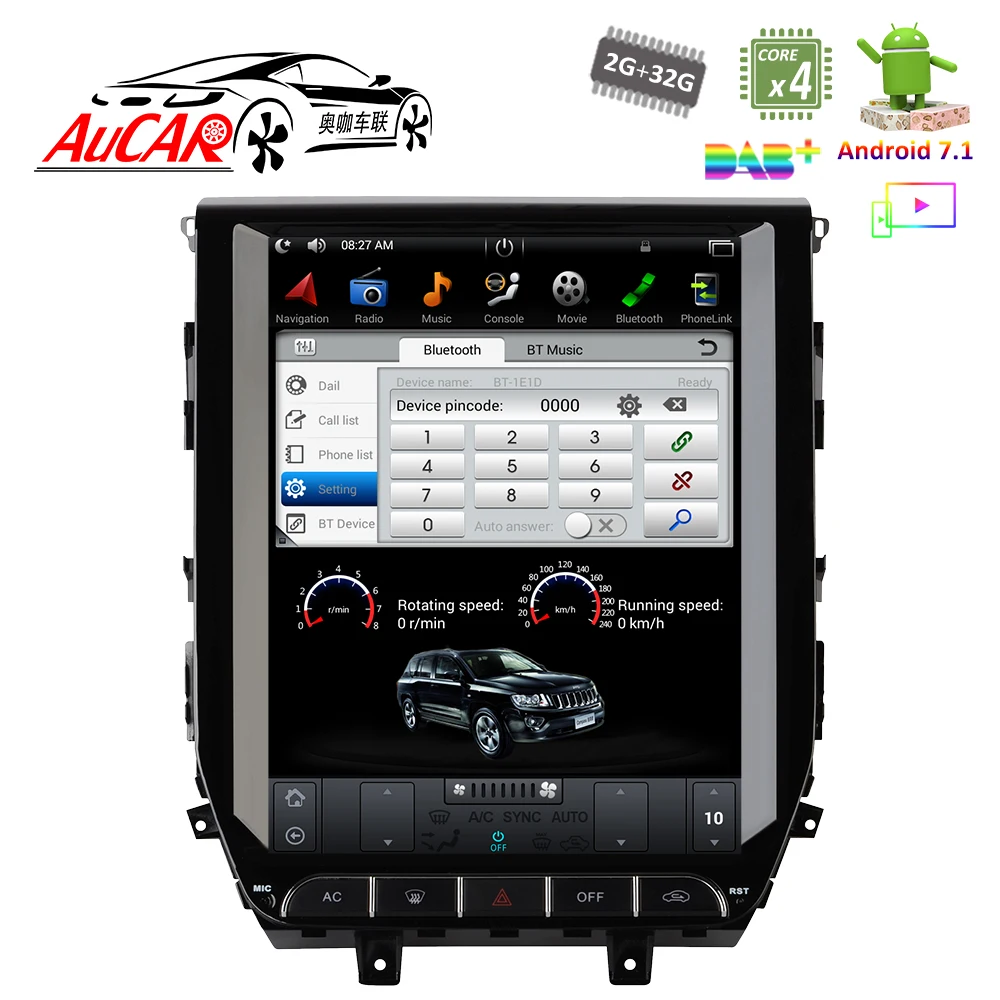 Android 7 1 12 &quotTesla Style для Toyota Land Cruiser 200 2016 2017 DVD плеер Bluetooth радио WIFI 4G вертикальный